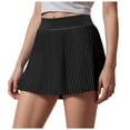 thumbnail image 1 of vigerkar Pleated Tennis Skirts for Women High Waisted Athletic Skorts for Woman with Pockets Tummy Control Golf Skirts Black, S, 1 of 6