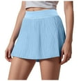 thumbnail image 1 of vigerkar Pleated Tennis Skirts for Women High Waisted Athletic Skorts for Woman with Pockets Tummy Control Golf Skirts Blue, L, 1 of 6