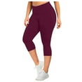 thumbnail image 1 of vigerkar Plus Size Leggings for Women, High Waisted Tummy Control Buttery Super Soft Yoga Pants for Workout Red, 4XL, 1 of 7