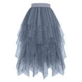 thumbnail image 1 of vigerkar Sequin Tulle Skirts for Women Long Sequin Skirt Tutu High Low Skirt Sparkly Layered Elastic Waist A-Line Skirt Blue, XXL, 1 of 4