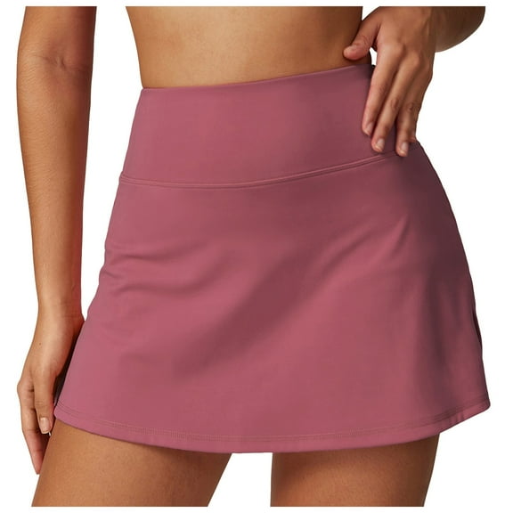 vigerkar Skirts for Women High Waisted A Line Tennis Golf Athletic Casual Skorts with Pockets Pink, M