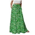 thumbnail image 1 of vigerkar Skirts for Women Summer Casual A Line Drawstring Low Waist Long Flowy Maxi Trendy Vacation Skirt 2025 Green, XL, 1 of 6