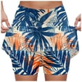 thumbnail image 1 of vigerkar Skorts for Women with Pockets Tummy Control Plus Size Skorts High Waist Athletic Sports Pants Skirt Casual Prints Shorts Dark Blue, 3XL, 1 of 5