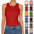 thumbnail image 1 of vigerkar Sleeveless Tank Tops for Women High Neck Racerback Ribbed Knit Top Summer 2026 Casual Basic Slim Fit Workout Shirts (Light Blue, M), 1 of 7