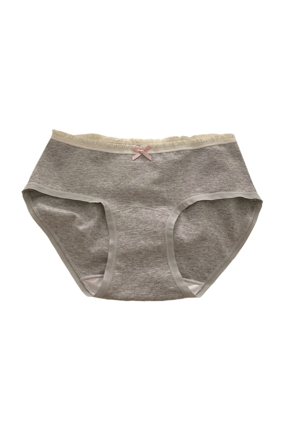 Super Soft Womens Underwear Teen Girls Cute Cotton Bikini Hipster Briefs Grey, XL