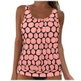thumbnail image 1 of vigerkar Tankini Tops for Women Plus Size Sporty Athletic Swimwear Top Modest Tummy Control Bathing Suit Top No Bottom Pink, XL, 1 of 7