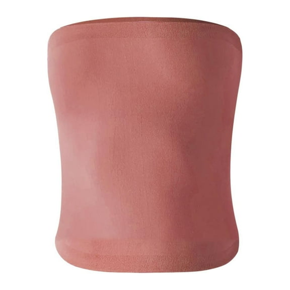 vigerkar Tube Tops Strapless Crop Tops Basic Backless Sleeveless Bandeau Going Out Cute 2025 Summer Clothes Pink, S