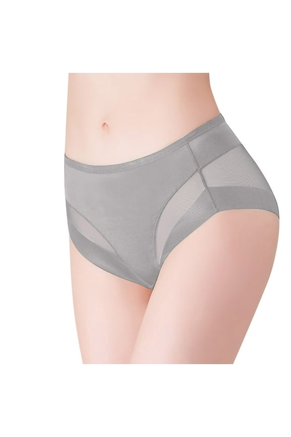 Tummy Control Panties for Women Seamless Lifter Briefs Comfy Body Shaper Shapewear Sexy Underwear Grey, XL