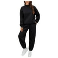 thumbnail image 1 of vigerkar Two Piece Sets for Women Fall Outfits Sweatsuit Sweat Sets Casual Matching Set Travel Tracksuit (Black, 3XL), 1 of 7