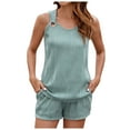 thumbnail image 1 of vigerkar Two Piece Sets for Women Summer Outfits Lounge Sets Shorts Pants Sleeveless Matching Sets Vacation Travel Outfits Green, L, 1 of 9