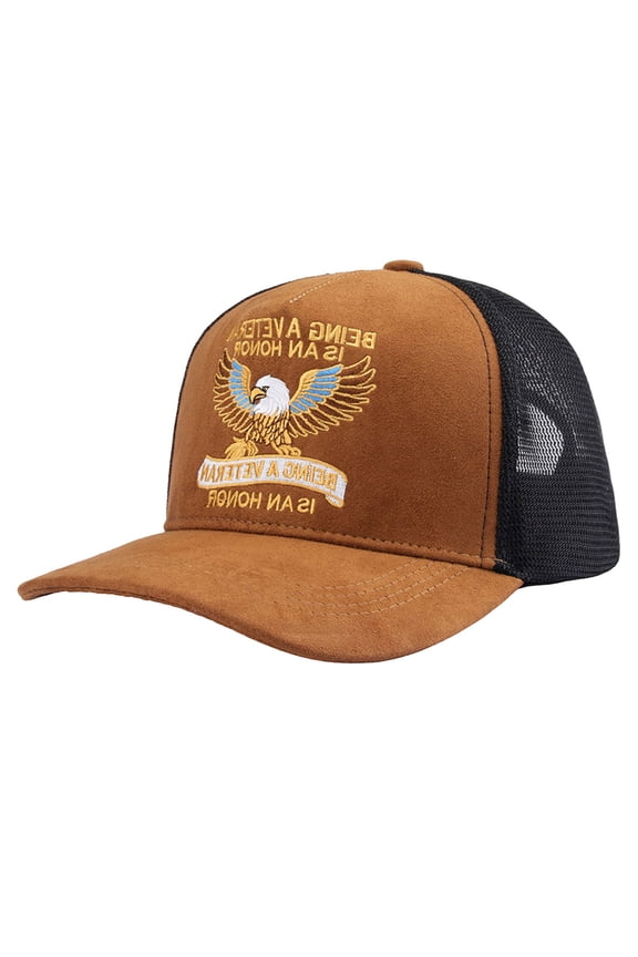 USA 250th Anniversary Trucker Cap,Mesh Summer Sun Hat for Men Women, 4th of July Independence Day Adjustable Cap (Brown, One Size)