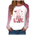 thumbnail image 1 of vigerkar Valentine Shirts for Women Love Heart Crewneck Sweatshirt Cute Gnome Sweater Tops Pullover Outfits (White, XL), 1 of 9