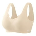 thumbnail image 1 of vigerkar Wide Strap Ladies Wireless Seamless No Underwire Sleep Bras for Women Full Coverage Everyday Wirefree Bra 2025 Khaki, 3XL, 1 of 3