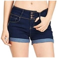 thumbnail image 1 of vigerkar Women Casual Summer Mid Waist Stretchy Denim Jean Shorts Junior Short Jeans (Navy, 3XL), 1 of 9