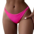 thumbnail image 1 of vigerkar Women Cheeky Bikini Bottoms Wave Swimsuit Swim Briefs Bathing Basic Suit Bottom Pink, S, 1 of 9