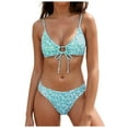 thumbnail image 1 of vigerkar Women High Cut Bikini Sets String Sexy Swimsuit Two Piece Bathing Suit Cheeky Cut Out Cute Swimwear (Light Green, XS), 1 of 7