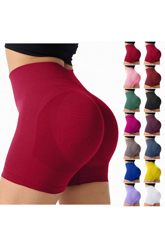 Women High Waist Biker Shorts Scrunch Lifting No Front Seam Workout Gym Yoga Booty Running Shorts 2025 (Black, M)