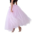 thumbnail image 1 of vigerkar Women Long Maxi Tutu Tulle Skirt Ballet Prom Party Layered Mesh A-Line Skirt Pink, One Size, 1 of 4