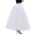 thumbnail image 1 of vigerkar Women Long Maxi Tutu Tulle Skirt Ballet Prom Party Layered Mesh A-Line Skirt White, One Size, 1 of 4