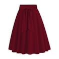 thumbnail image 1 of vigerkar Women Retro Skirts Vintage Style High Waist Flared A-Line Rockabilly Swing Skirt with Pocket RD2, S, 1 of 4
