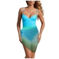thumbnail image 1 of vigerkar Women Sexy One Piece Swimsuits Tummy Control Bathing Suit with Cover Up Skirts (Sky Blue, M), 1 of 9