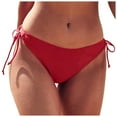 thumbnail image 1 of vigerkar Women String Tie Side Summer Bikini Bottoms Full Coverage Swimsuit Bottom Low Waist Bathing Suit , M, 1 of 9