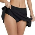 thumbnail image 1 of vigerkar Women Swim Skirt Tummy Control Swimsuit Skirt High Waisted Bathing Suit Bottom Black, L, 1 of 5