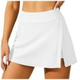 thumbnail image 1 of vigerkar Women Swim Skirt Tummy Control Swimsuit Skirt with Built-in Shorts High Waisted Split Swim Bottom White, M, 1 of 5