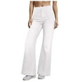 thumbnail image 1 of vigerkar Women's Baggy Jeans High Waisted Jeans Wide Straight Leg Denim Pants Boyfriend Jeans White, L, 1 of 8
