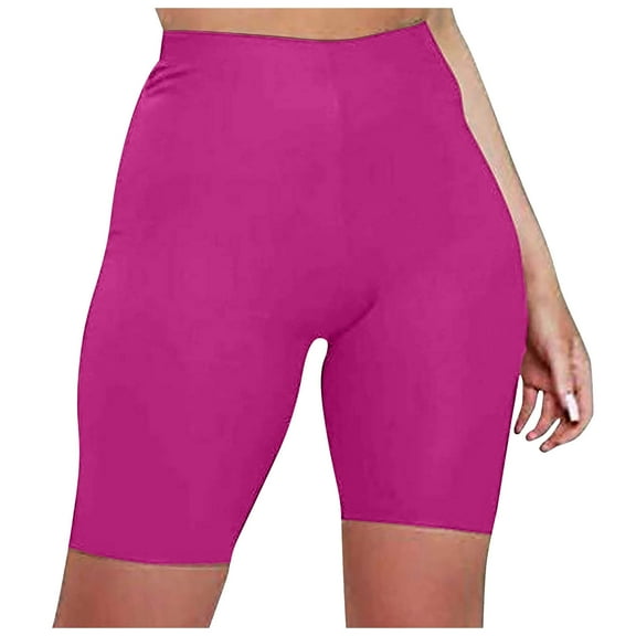 vigerkar Women's Buttery Soft Short Leggings Modal Cotton Shorts Under Dresses Leggings Pants Hot Pink, XXL