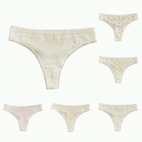 vigerkar Women's Cotton Cheeky Underwear, Sexy Cute Lace Brazilian Panties,Low Rise Bikini for Ladies (Yellow, S)