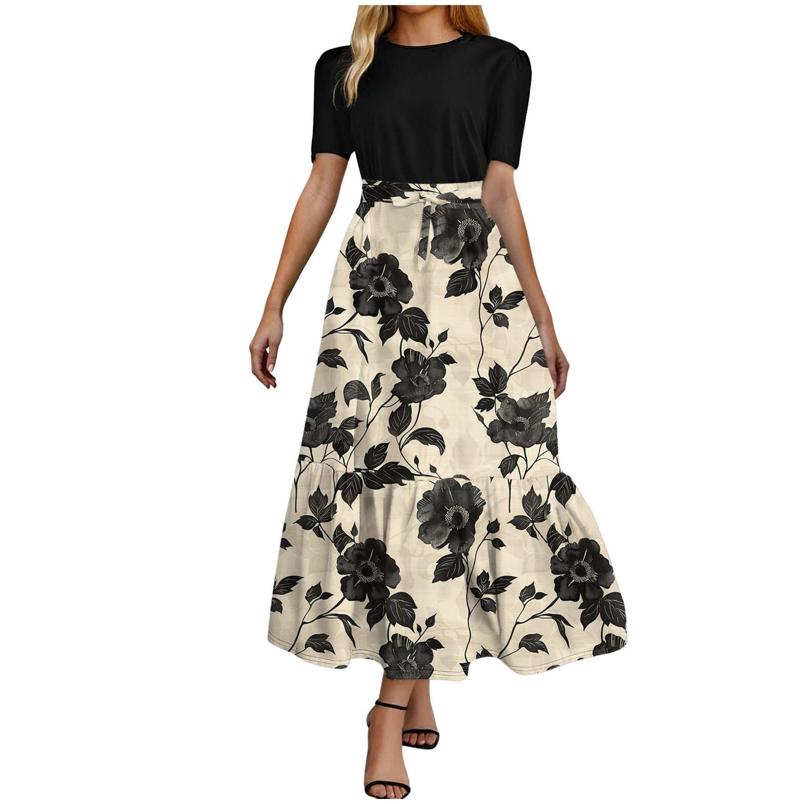 Gorgeous Arket Dress UK6 Yellow floral maxi summer LB006 main image 1