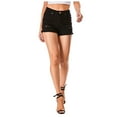 thumbnail image 1 of vigerkar Women's Frayed Denim Shorts Sexy Mini Hot Pants Cut Off Ripped Hole Booty Shorts Jeans Clubwear (Black, L), 1 of 7