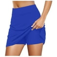 thumbnail image 1 of vigerkar Women's Golf Skirts Knee Length Skorts Athletic Long Active Casual Pockets Blue, L, 1 of 6