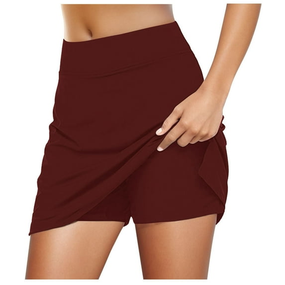 vigerkar Women's Golf Skirts Knee Length Skorts Athletic Long Active Casual Pockets , L