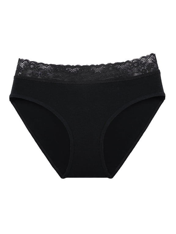 Women's Hi-Cut Underwear, High-Waisted Smoothing Panties, High-Cut Brief Underwear for Women Black, XL
