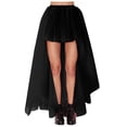 thumbnail image 1 of vigerkar Women's Hi-Lo Long Tutu Bustle Skirt Elastic Waist Festival Party Skirt Black, One Size, 1 of 4