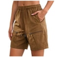 thumbnail image 1 of vigerkar Women's Lightweight Hiking Cargo Shorts Quick Dry Athletic Shorts Camping Travel Golf Zipper Pockets Water Resistant (Coffee, XXL), 1 of 9