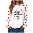 thumbnail image 1 of vigerkar Women's Long Sleeve Graphic Tshirts Valentines Print Crew Neck Casual Tee Tops (White, L), 1 of 9