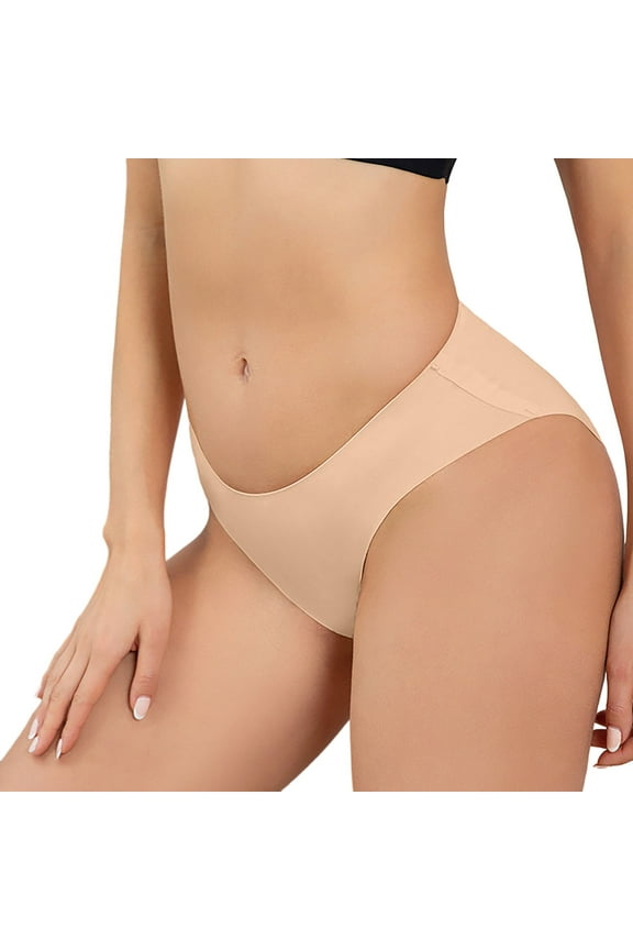 Women's No-Leak Period Underwear - Absorbent Seamless Postpartum & Menstrual Panties Beige, M