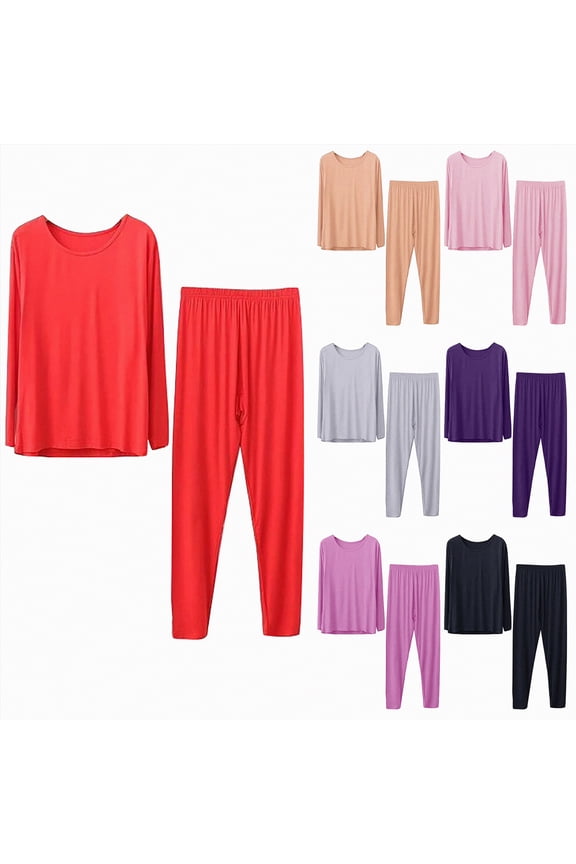 Women's Pajama Set Petite Length Tunic Top Wide Leg Pants Pjs Soft Sleepwear (Light Purple, M)