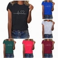 thumbnail image 1 of vigerkar Women's Solid Color Cute T Shirt Junior Tops Teen Girls Graphic Tees (Blue, S), 1 of 1