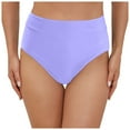 thumbnail image 1 of vigerkar Women's Swim Bottom High Waist Retro Basic Full Coverage Bikini Tankini Swimsuit Briefs Purple, M, 1 of 8