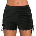 thumbnail image 1 of vigerkar Women's Swim Shorts Swimsuit Boy Shorts Tie Side Bathing Suit Bottom Bikini Board Shorts Black, S, 1 of 8