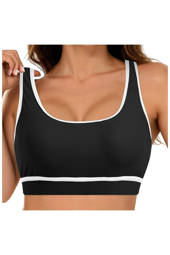 Women's UPF 50+ Swim Bra Modest Bikini Top Quick Dry Workout Sport Bra Under Rash Guard Dark Gray, S