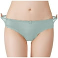thumbnail image 1 of vigerkar Women's Underwear Soft Breathable Cotton Brief Ladies Panties High Waist Women Sexy Mesh Lace Lingerie Light Green, XL, 1 of 7