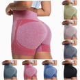 thumbnail image 1 of vigerkar Women's Workout Yoga Gym Shorts High Waisted Butt Lifting Scrunch Butt Seamless Booty leggings Shorts (Yellow, XXL), 1 of 6
