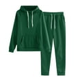 thumbnail image 1 of vigerkar Womens 2 Piece Outfits Lounge Hoodie Sweatsuit Sets Oversized Sweatshirt Baggy Comfy Sweatpants Set with Pockets (Dark Green, S), 1 of 8