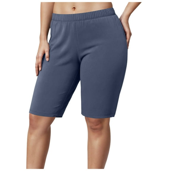 vigerkar Womens 2025 Summer casual Soft Cotton Shorts with Pockets Navy, 5XL