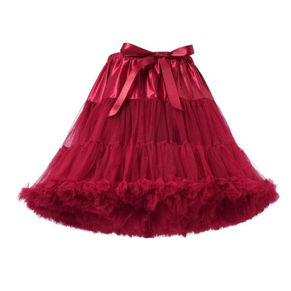 vigerkar Womens 3-Layered Pleated Tulle Petticoat Tutu Puffy Party Skirt , One Size
